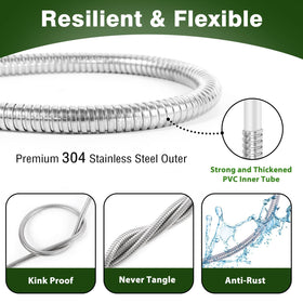 WHOBUY no-kink design allows easy movement around trees and corners.