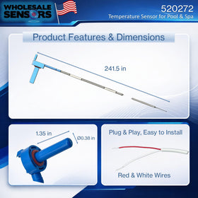 Wholesale Sensors 10k-ohm thermistor delivers fast, accurate sensing in harsh environments.