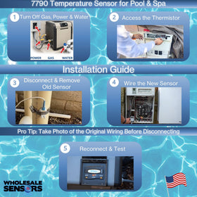 Easy installation with standard tools for Wholesale Sensors 7790 probe.