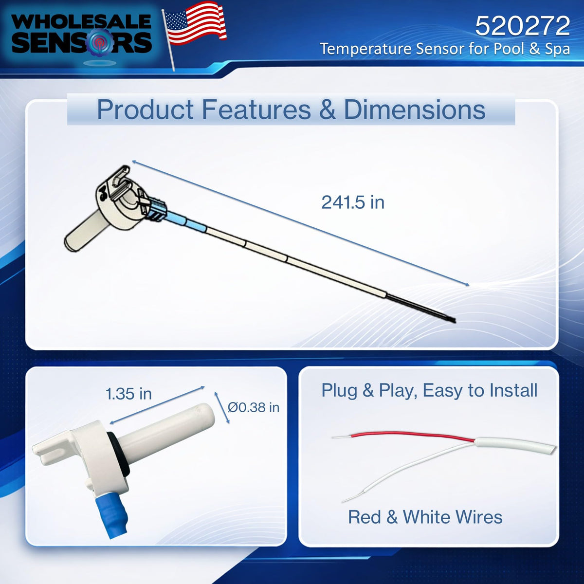 Wholesale Sensors 10k-ohm thermistor for precise temperature readings.