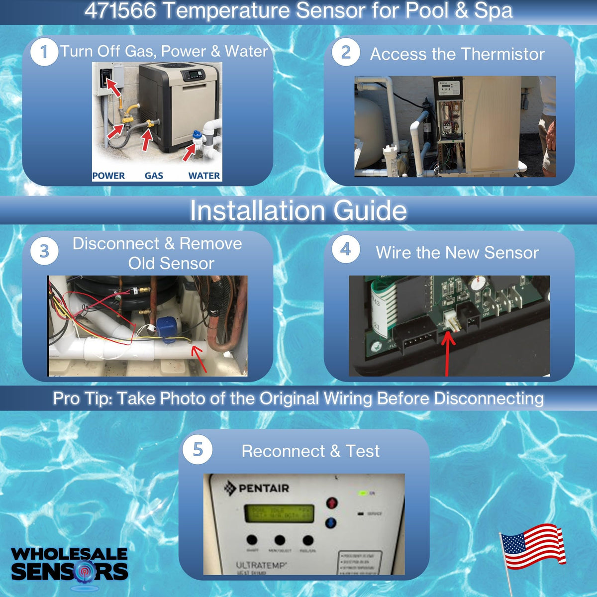 Wholesale Sensors USA-based support, 12-month warranty.
