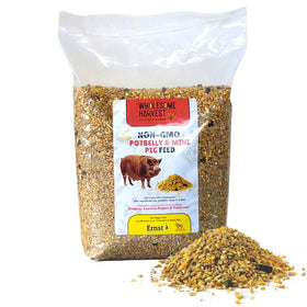 Wholesome Harvest all-grain non-GMO pig feed bag 10lb for balanced nutrition.