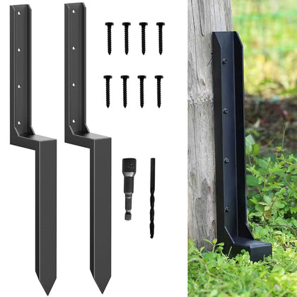 WHSMOLI heavy-duty anchor ground spike with cross-design grip for stable 4x4 fence posts.