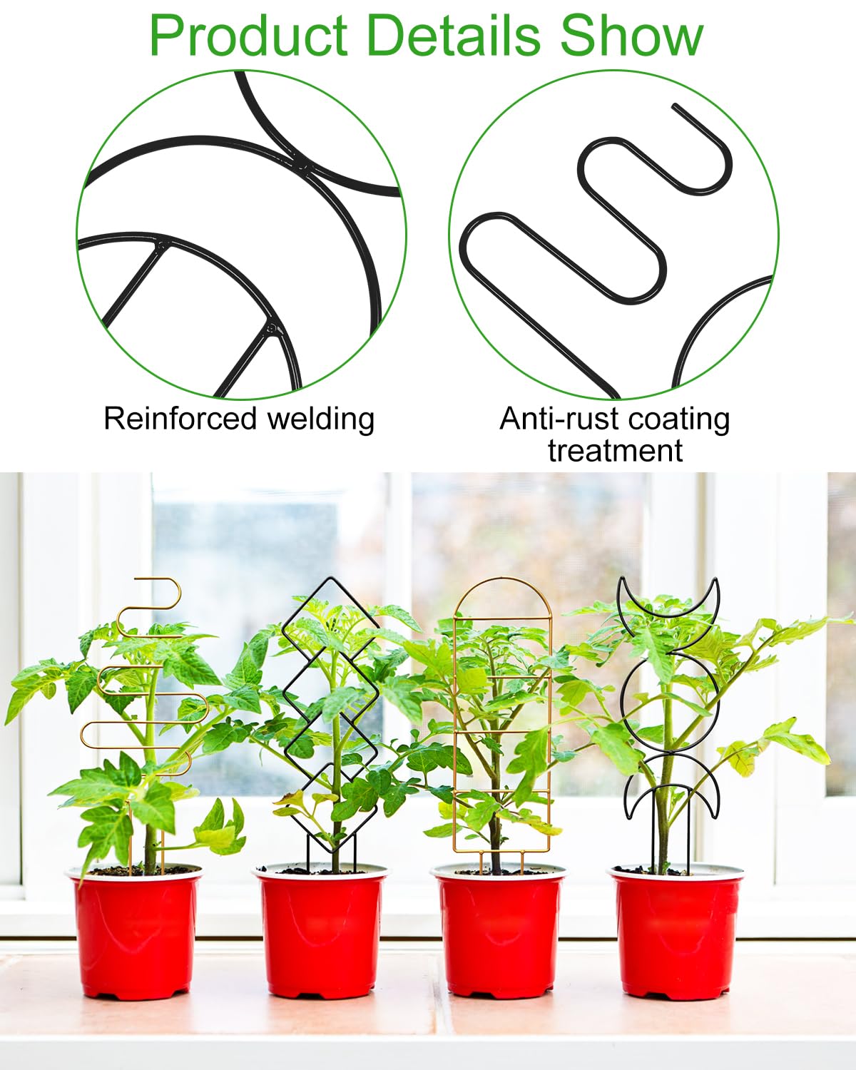 Whtawtaw colorful shapes garden trellis adds variety and visual interest.