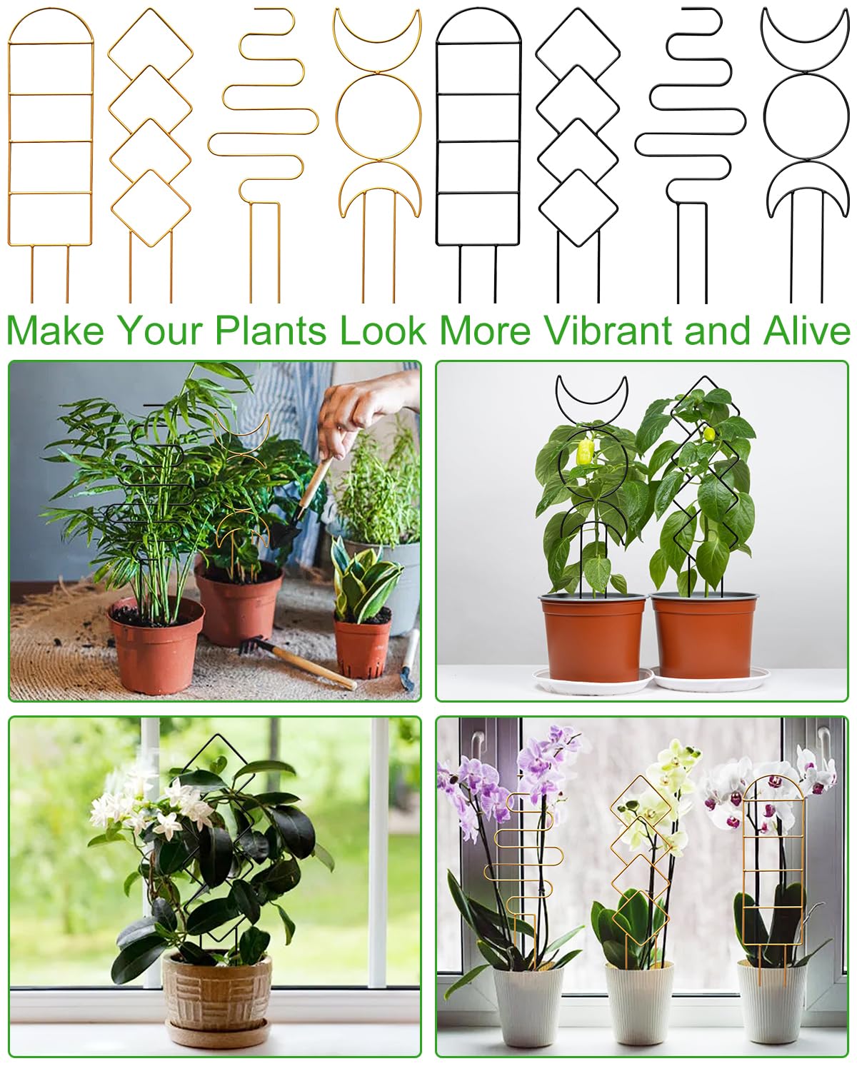 Whtawtaw small trellis for peas ivy and flowers supports healthy growth.