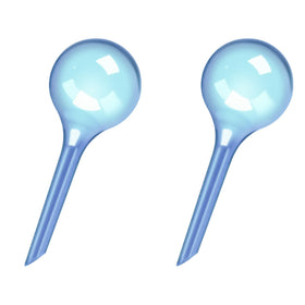 WHTCHSU blue small watering globes close-up for steady hydration