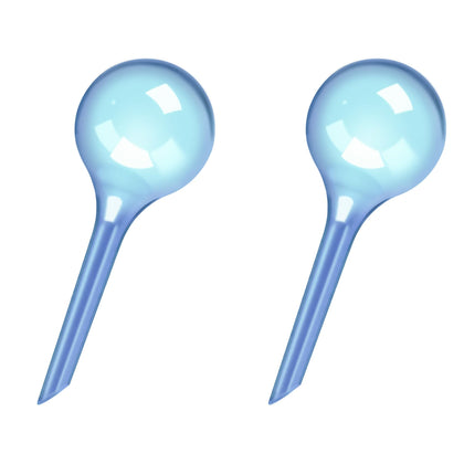 WHTCHSU blue small watering globes close-up for steady hydration