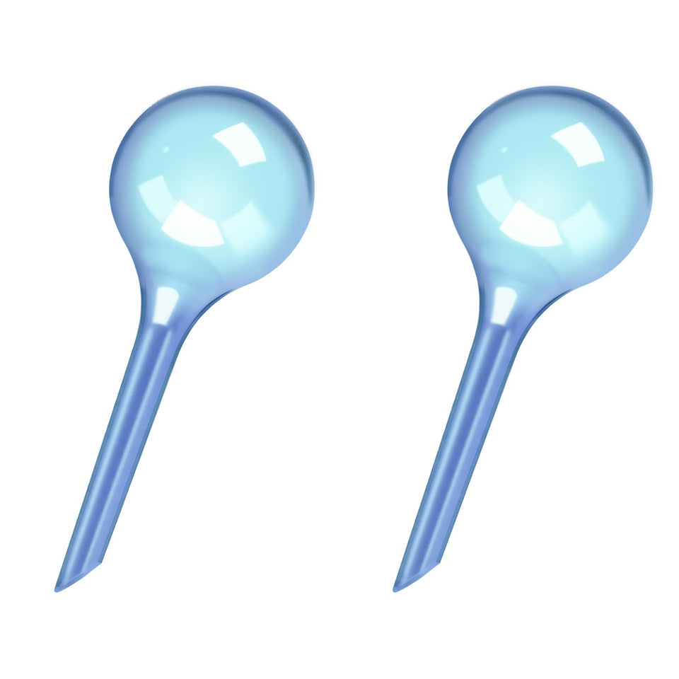 WHTCHSU blue small watering globes close-up for steady hydration