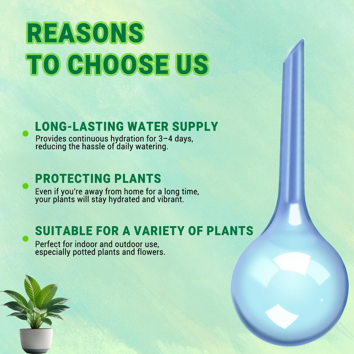 WHTCHSU globes show insertion angle adjustment to control watering speed