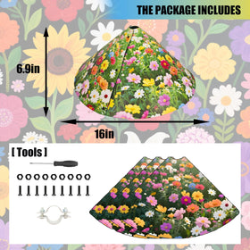 WHWHW Floral Pattern Squirrel Baffle close-up shows vibrant petals amid greenery.