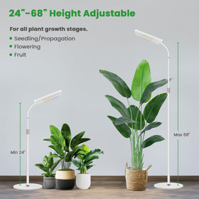 Wiaxulay grow light height adjustment showcases easy setup for tall plants