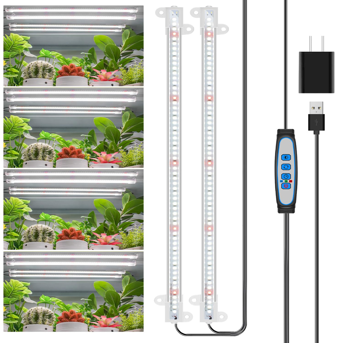 Wiaxulay full-spectrum grow light strip delivering balanced indoor plant growth