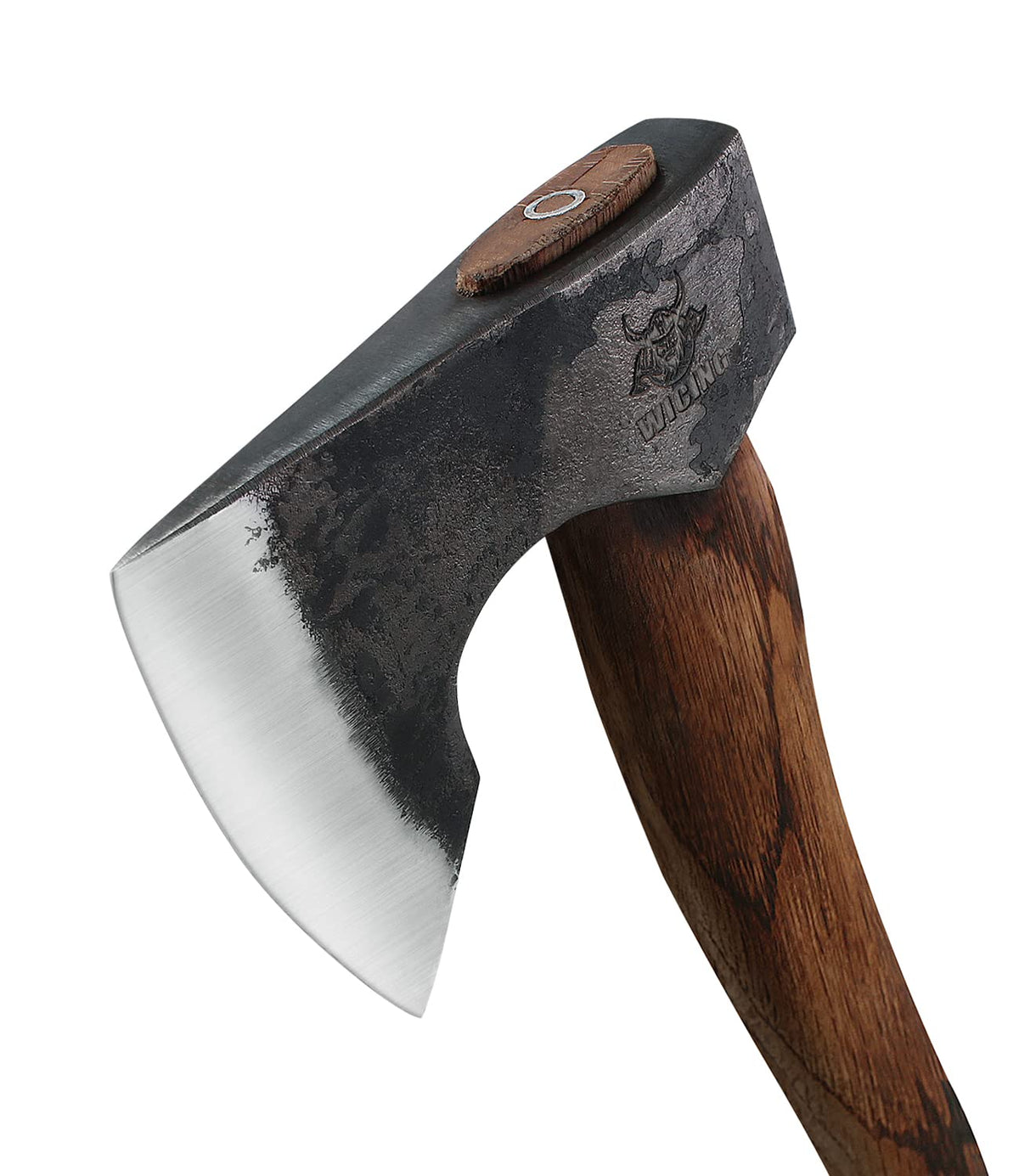 WICING hatchet in leather sheath for edge protection during transport