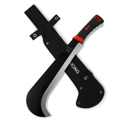 WICING Machete with a 10-inch blade for brush clearance outdoors.