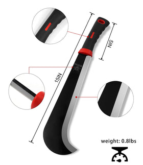 WICING Machete non-slip handle provides secure grip in wet conditions.