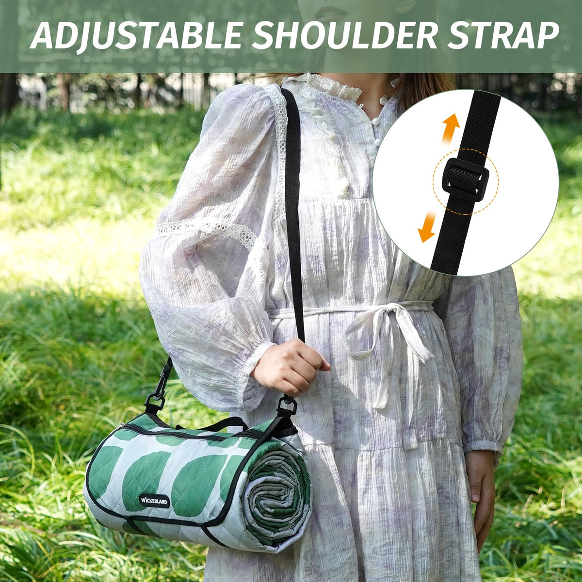 WICKERLAND picnic blanket is machine washable for quick cleanup.