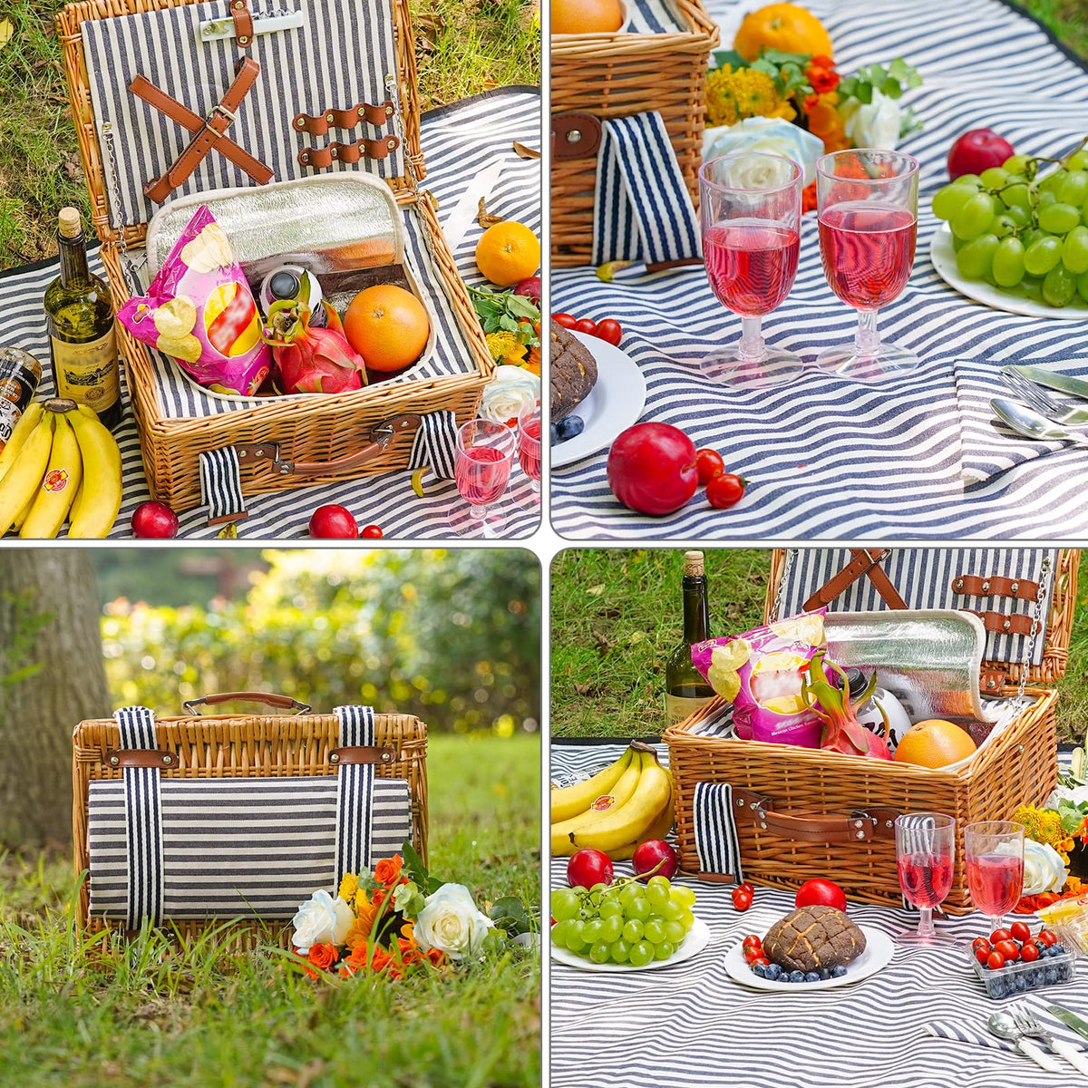 Wickeland stainless steel cutlery set complements every outdoor meal.