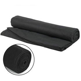 Wideskall weed barrier fabric laid in a garden bed for weed suppression