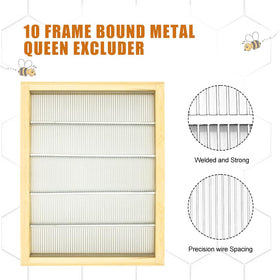 Widiso metal excluder detail emphasizing precision queen separation for brood management