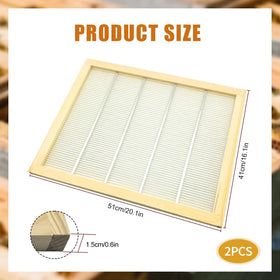 Widiso wooden-bound excluder closeup highlighting durable construction for hive use