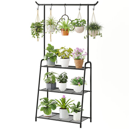 Wieghda 3-tier plant stand for corner display, space-saving design