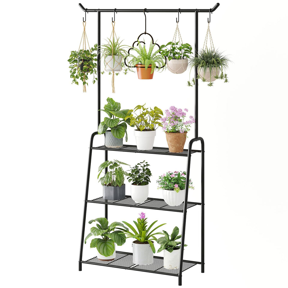 Wieghda 3-tier plant stand for corner display, space-saving design