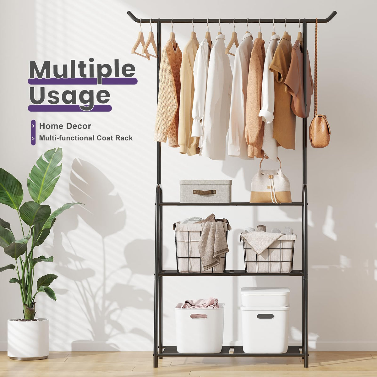 Wieghda living room balcony plant rack fits tight corners with style