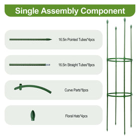 Wikdey 2-tier adjustable height facilitates growth as plants climb or spread.