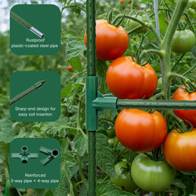 Wikdey rust-proof coating keeps garden stakes looking new across seasons.