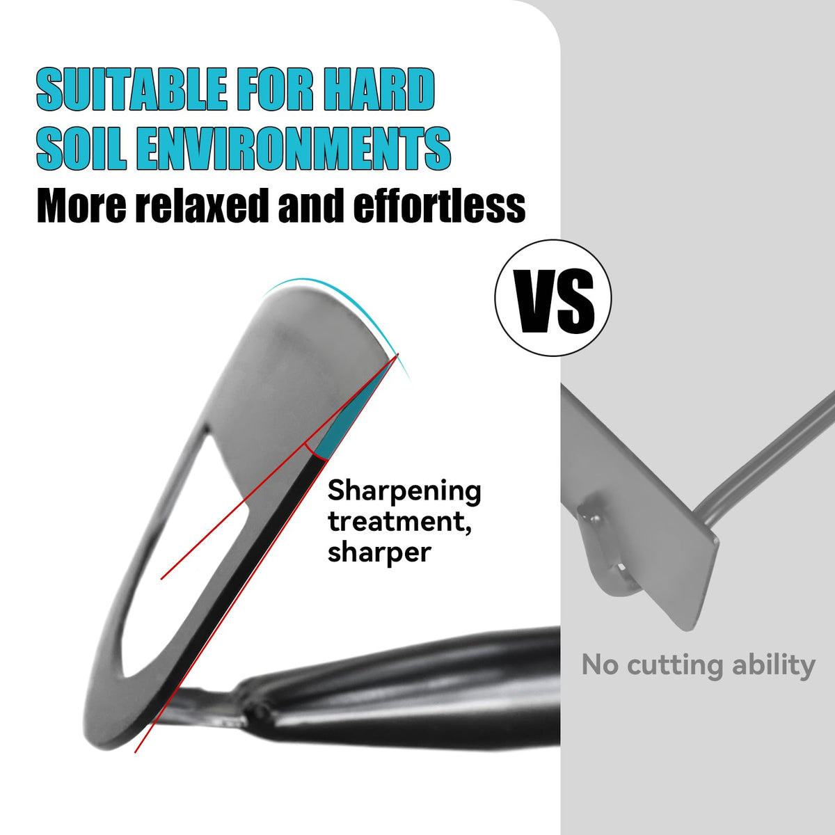 WIKER fiberglass-handle provides lightweight, durable support during long sessions.