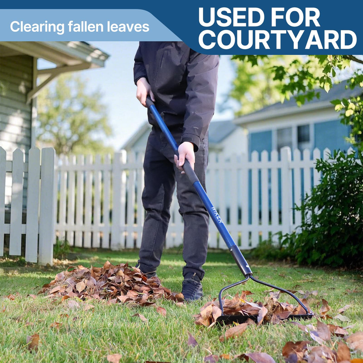 WIKER anti-rust coating protects the rake in wet conditions.