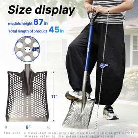 WIKER ergonomic blue fiberglass handle shovel designed for comfortable use