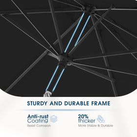 Wikiwiki canopy uses waterproof fade-resistant polyester to protect from sun and rain.