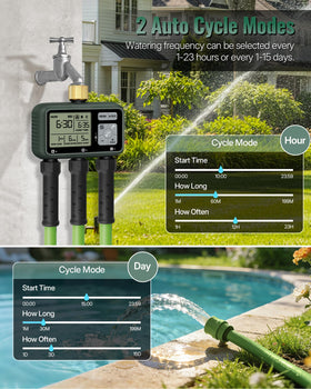 WILAWELS 3 Zone Brass Sprinkler Timer outlet three, multi-area watering