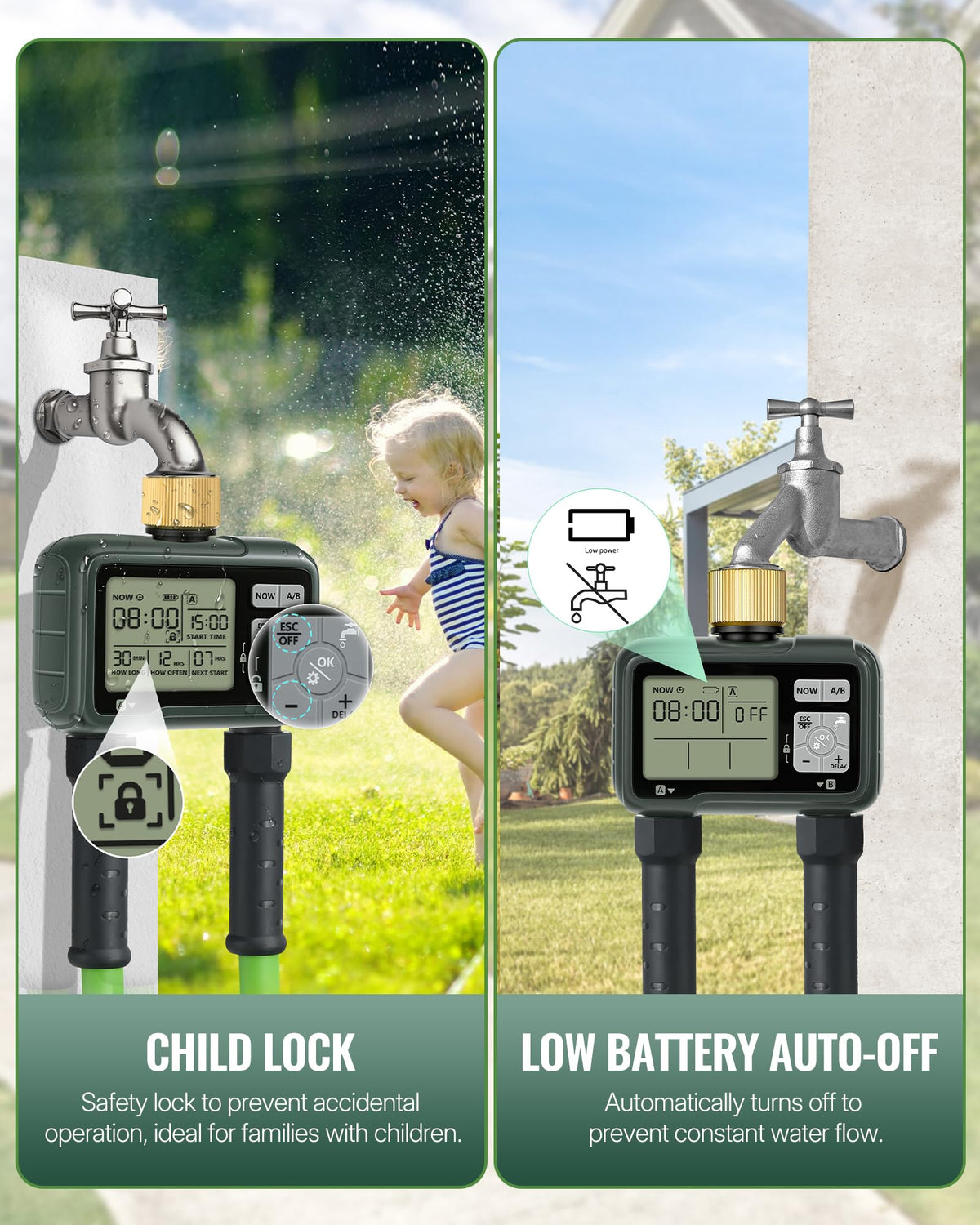 WILAWELS digital controls enable precise two-zone scheduling.
