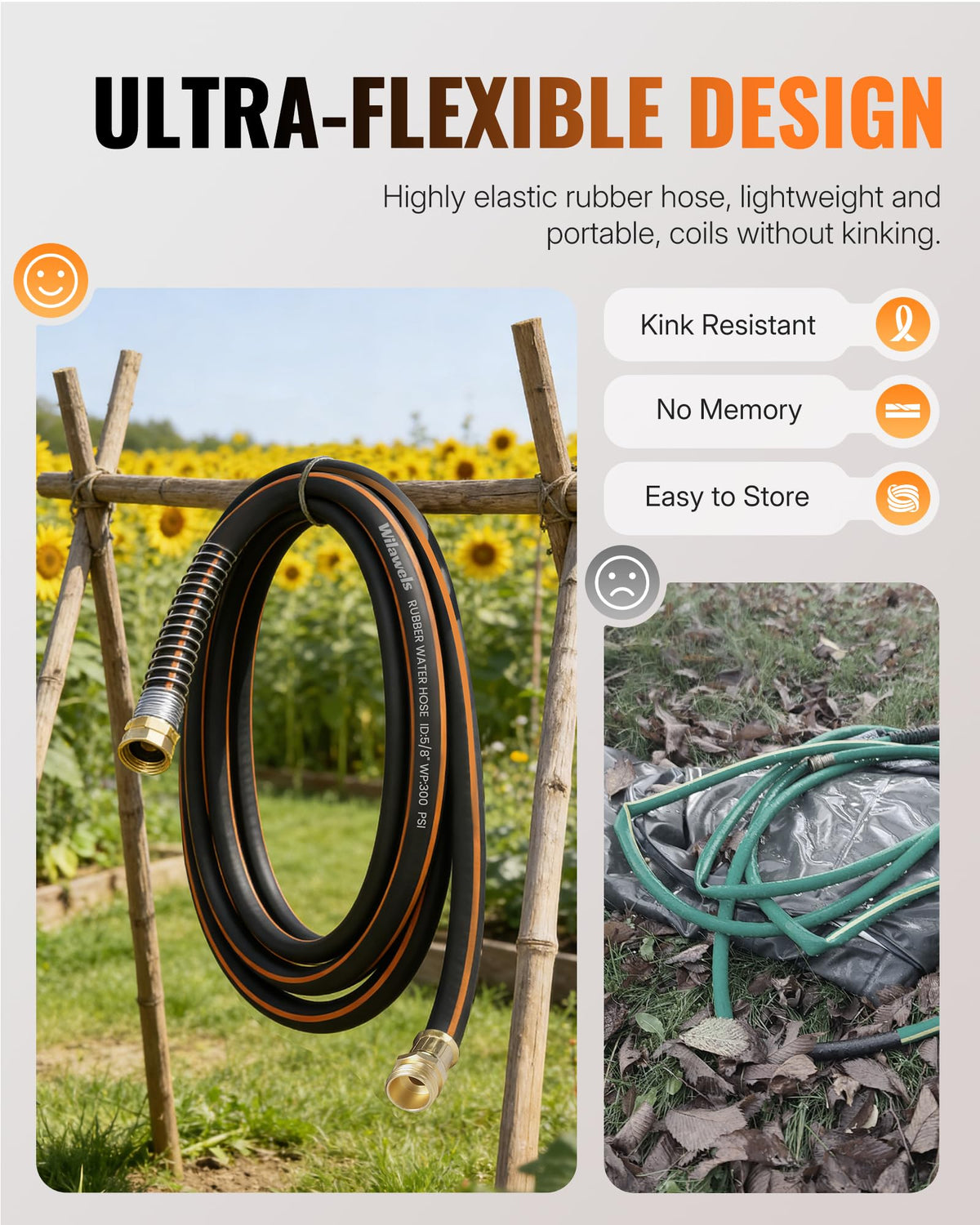 Wilawels hose suited for car washing and outdoor cleaning tasks.