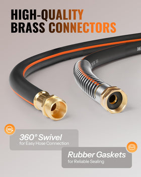 Wilawels hose with UV coating stays softer and colors true in sun exposure.