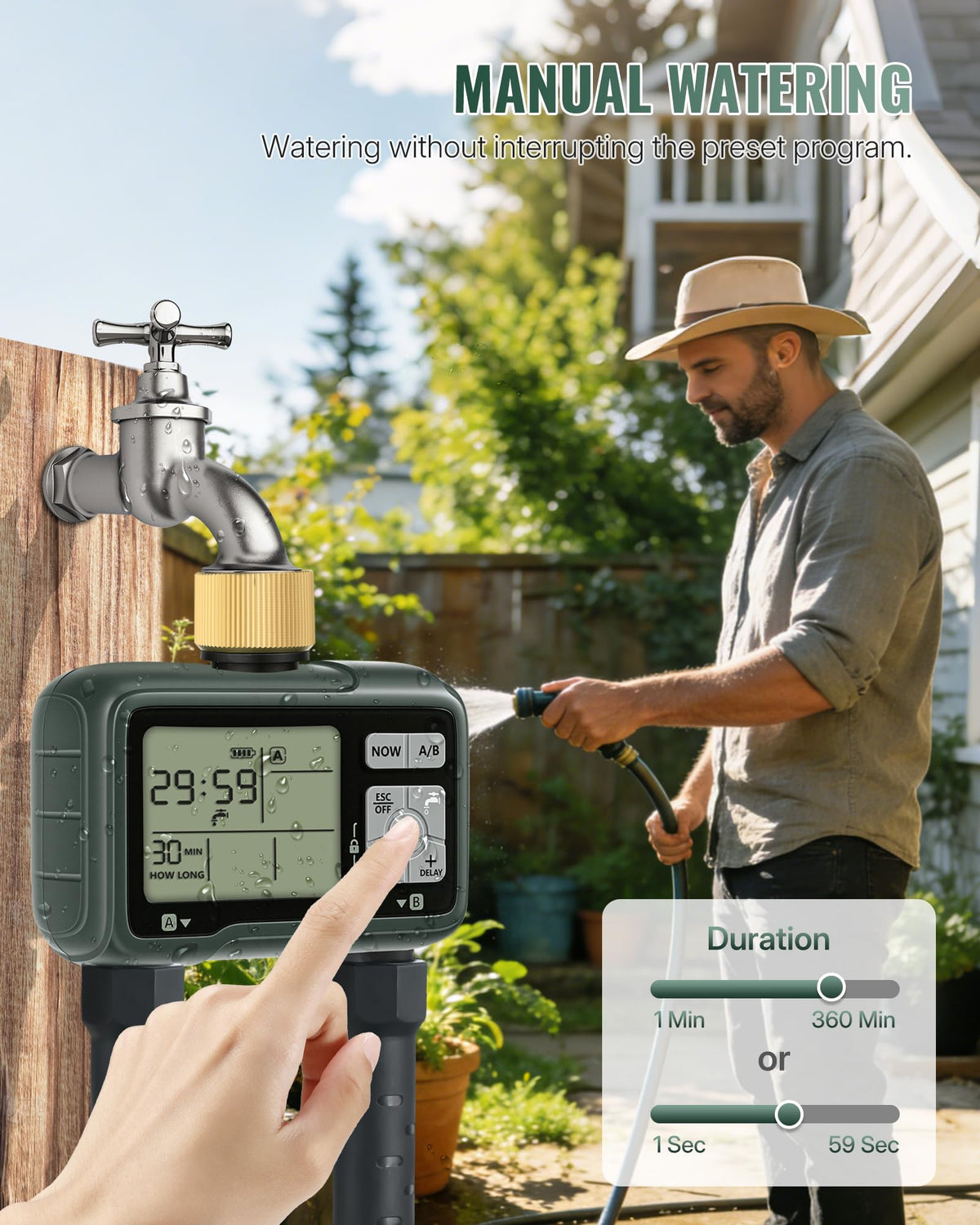 WILAWELS IPX5 outdoor waterproof design for year-round use.