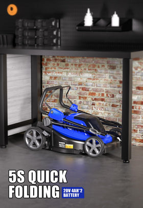Wild Badger Power 40V mower in backyard use for small lawns.