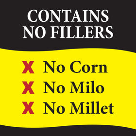 Dried mealworms included in the mix provide familiar insect nourishment.