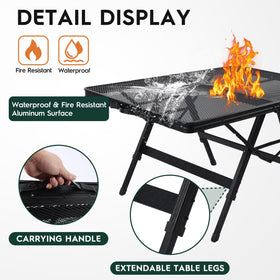 WildFinder mesh surface is waterproof and heat-resistant for cooking reliability.