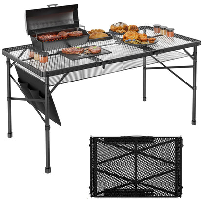 WildFinder folding grill table ready for quick tool-free setup.