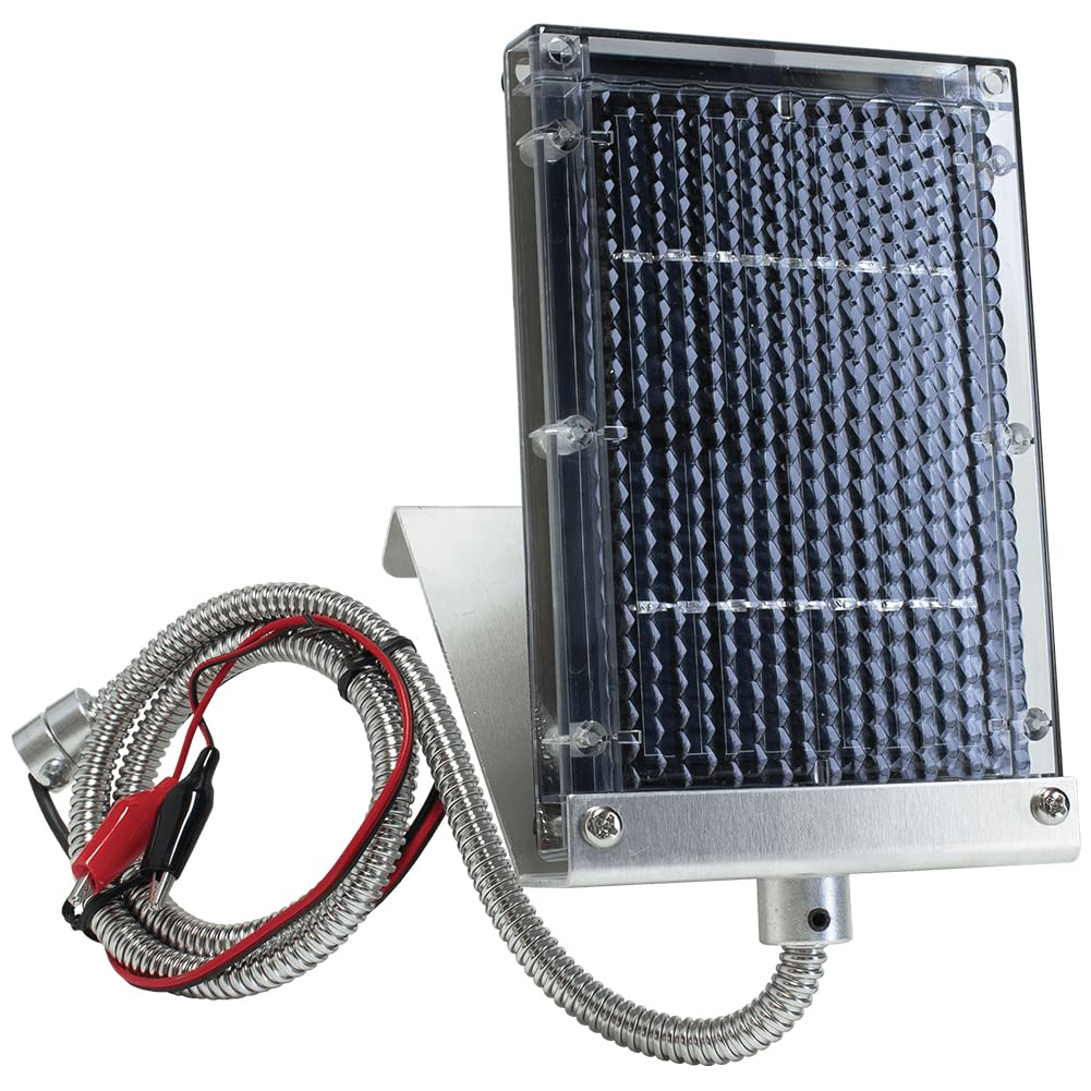Wildgame Innovations Edrenaline solar panel mounted for reliable deer feeder power all season.