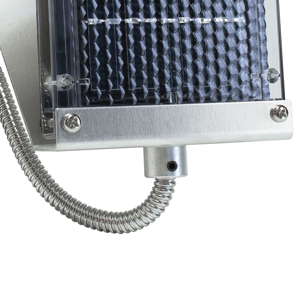 Ed adrenal ine solar panel polycarbonate front cover provides weatherproof protection for continuous power.