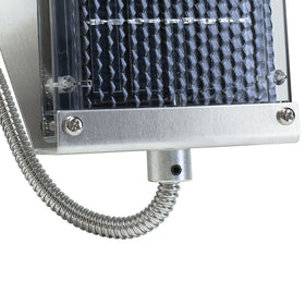 Ed adrenal ine solar panel polycarbonate front cover provides weatherproof protection for continuous power.