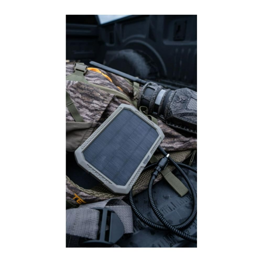 Wildgame Innovations Sol-Pak weatherproof housing withstands wind and rain.