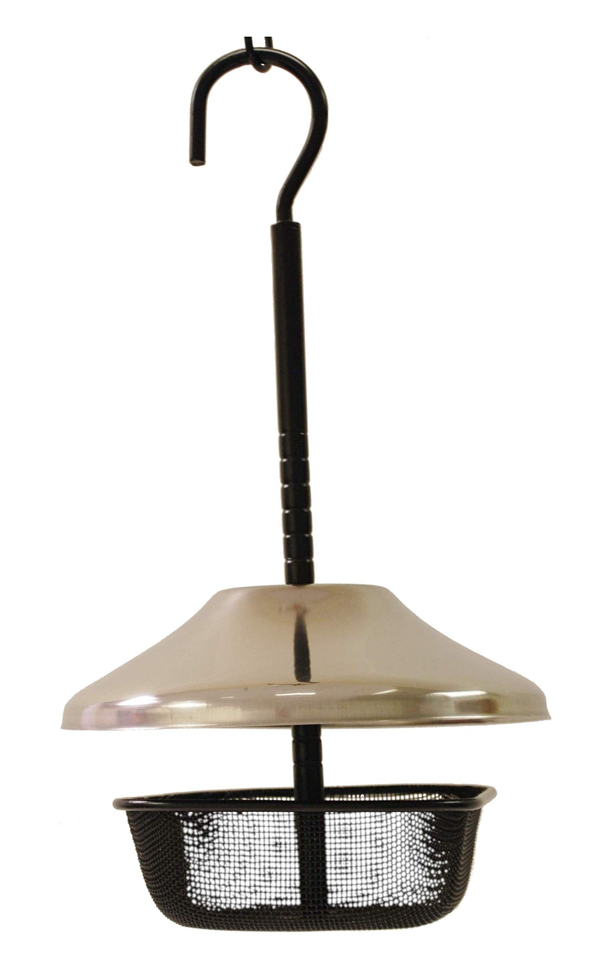 Wildlife Sciences Mealworms Bird Feeder front view shows a durable, powder-coated mesh bowl.