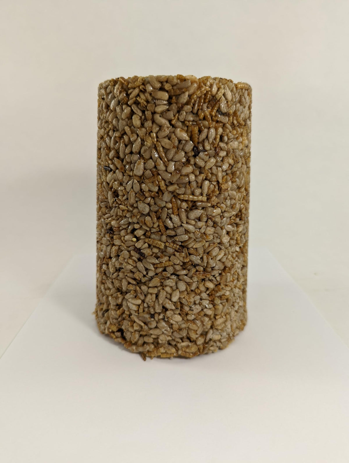Closeup of seed tower ingredients to attract songbirds with Wildlife Sciences