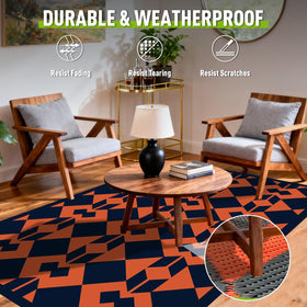 Wildroots camping and RV outdoor rug provides soft footing outdoors.