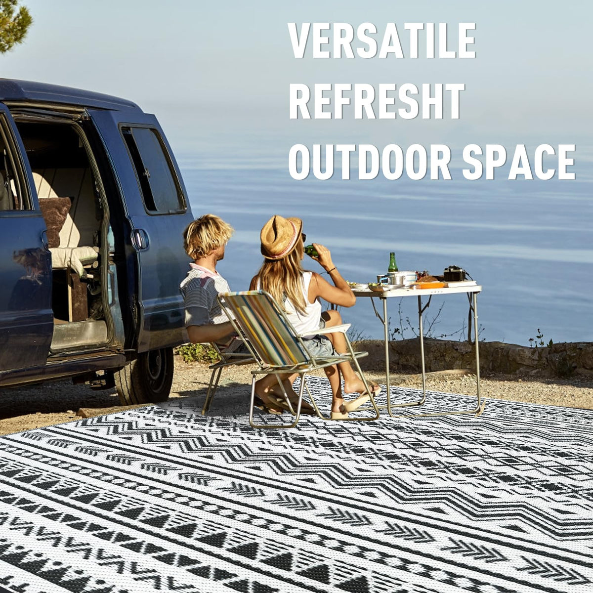WildRoots soft underfoot rug suited for patios and decks.